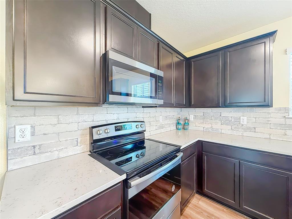 9324 Rally Spring Loop Wesley Chapel, FL 33545 - Photo 20 of 57 a kitchen with a sink cabinets and microwave