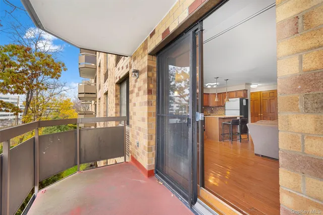 a view of balcony and hallway