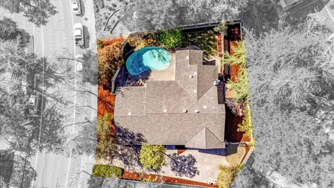 aerial view of a house