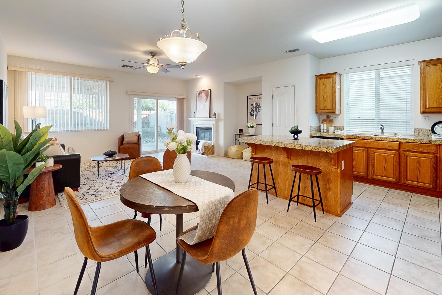 1920 Indiana Street Gridley, CA 95948 - Photo 35 of 66 a large kitchen with a table and chairs in it