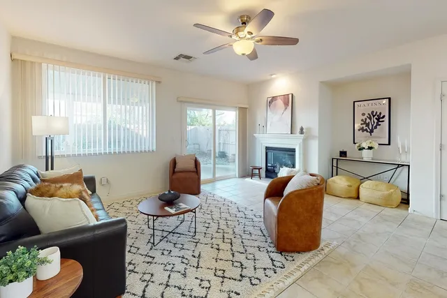 a view of a workspace with furniture