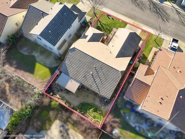an aerial view of multiple house