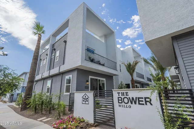 a front view of a building