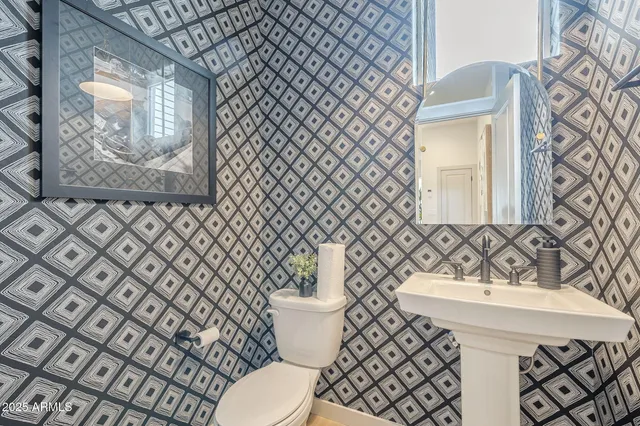a bathroom with a sink and a toilet
