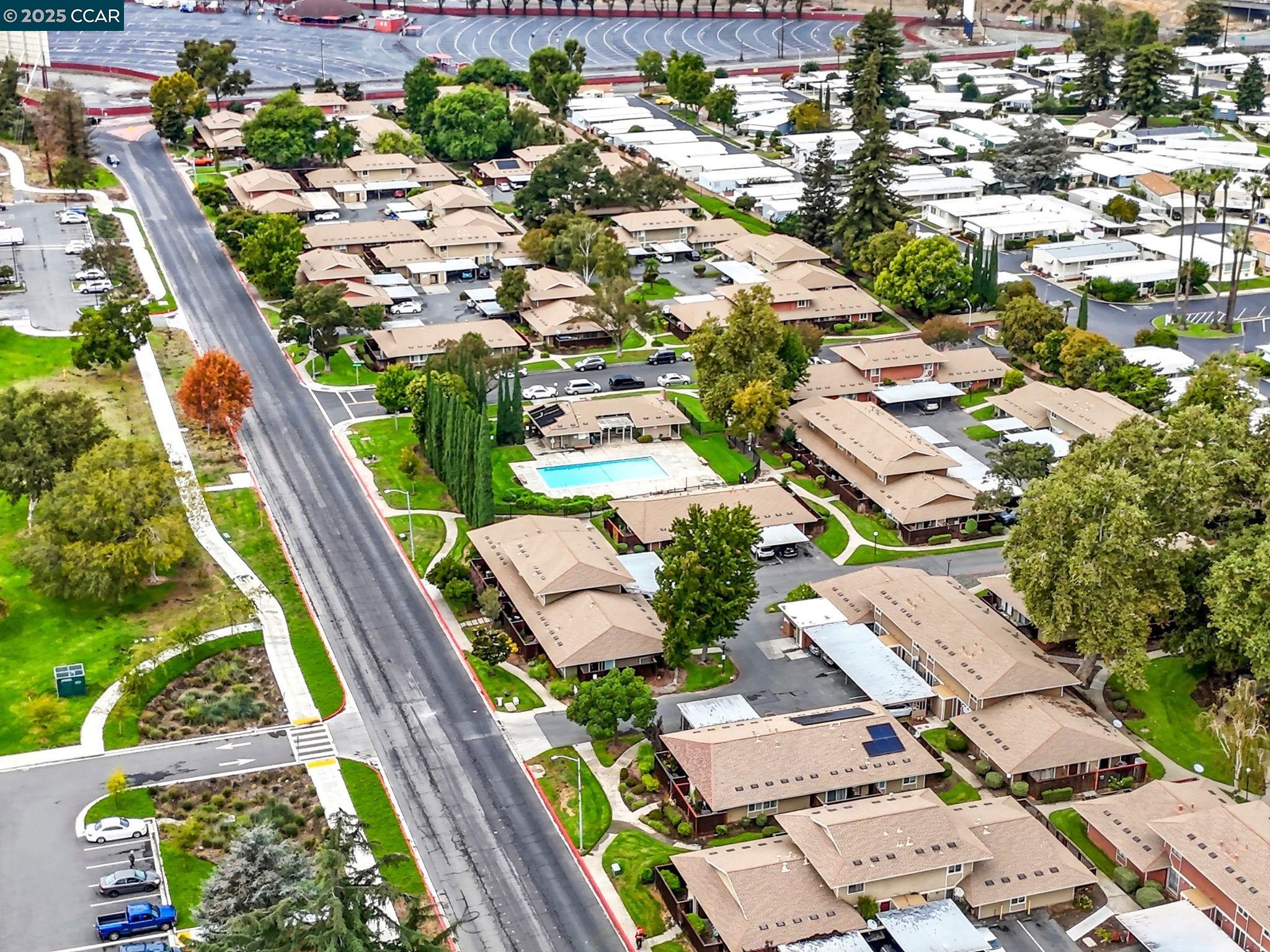 2011 Olivera Road, Unit D Concord, CA 94520 - Photo 24 of 24 an aerial view of residential houses with outdoor space