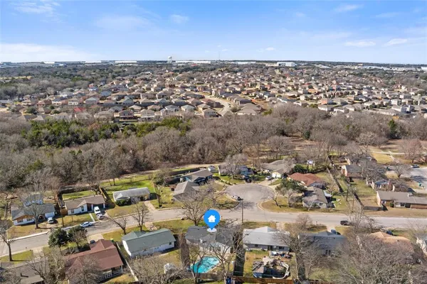 an aerial view of a city
