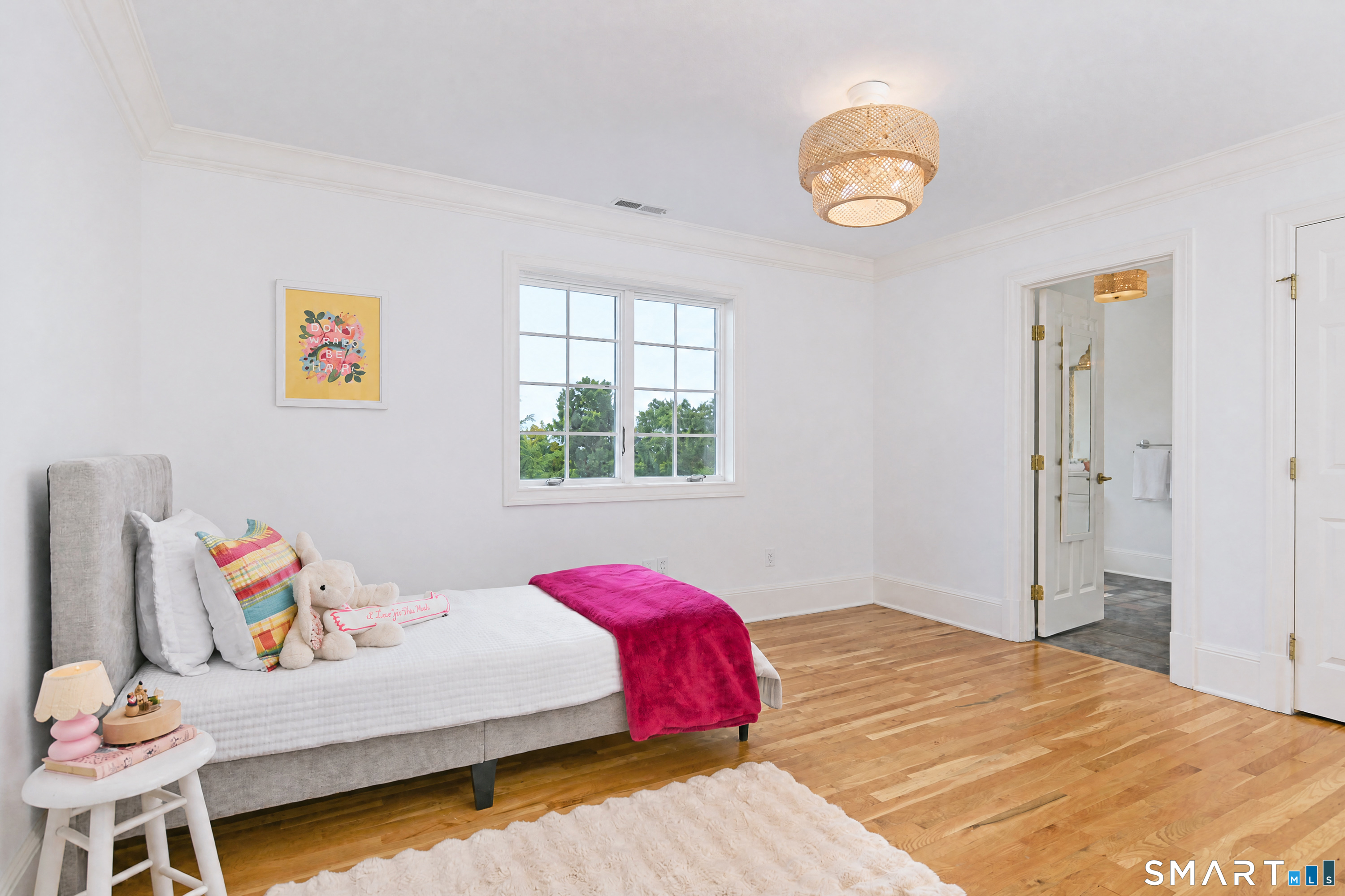 17 Kent Road Newtown, CT 06470 - Photo 26 of 40 Spacious bedroom with hardwood floors and an attached bathroom.