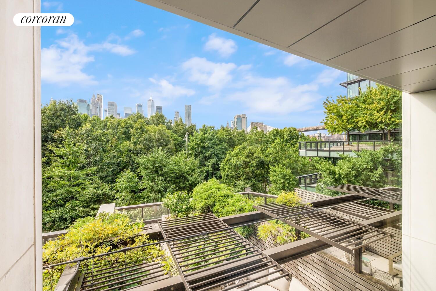 90 Furman Street, Unit N216 Brooklyn, NY 11201 - Photo 6 of 22 a view of a balcony with wooden floor