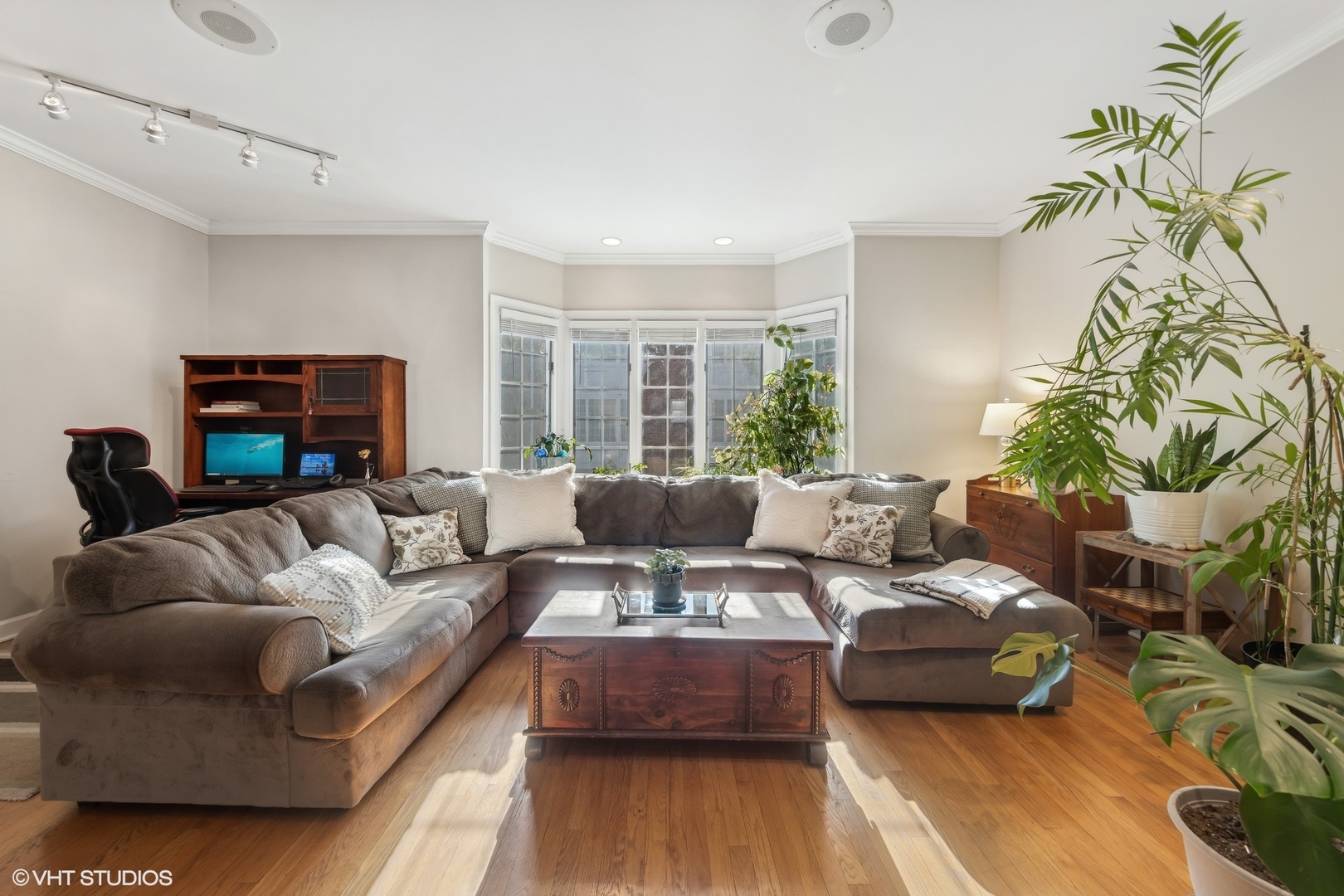 731 South Racine Avenue, Unit B Chicago, IL 60607 - Photo 13 of 29 a living room with furniture and a wooden floor