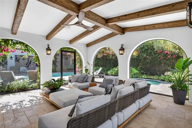 a bathroom with a bathtub and a sink