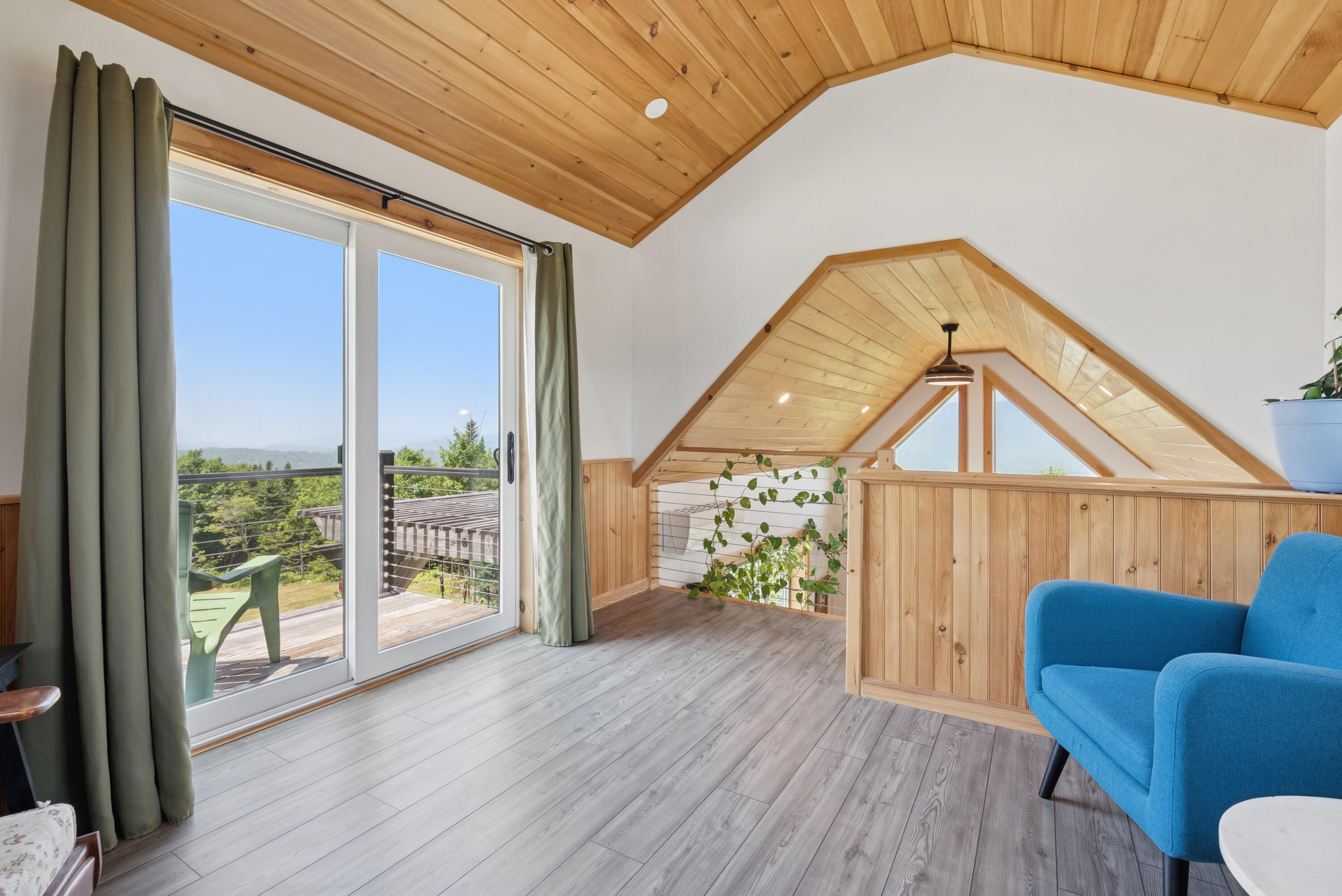 341 Outlook Road Bryant Pond, ME 04219 - Photo 36 of 112 Loft Area with Sliding Doors