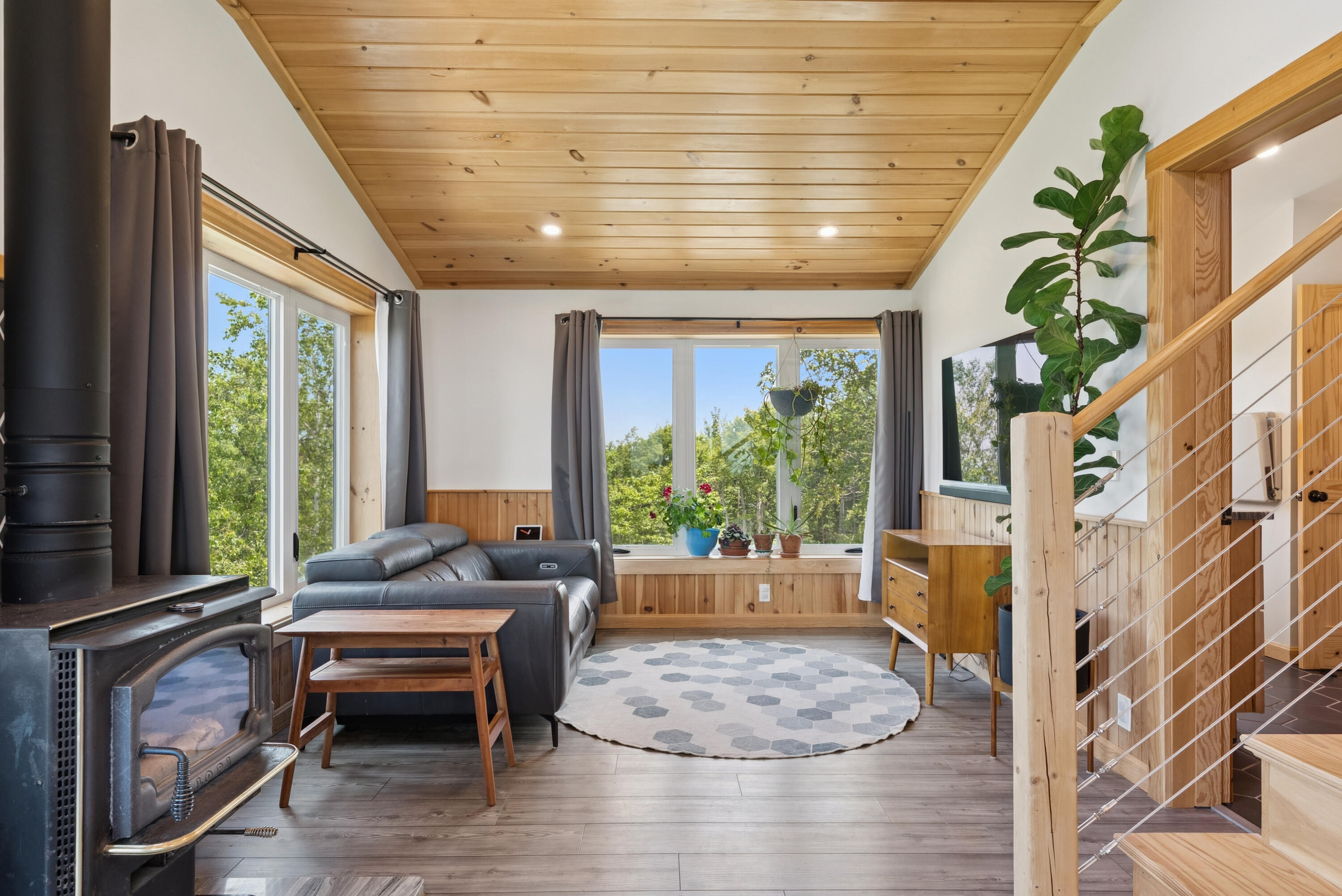 341 Outlook Road Bryant Pond, ME 04219 - Photo 43 of 112 Living Area with Lopi Wood Stove