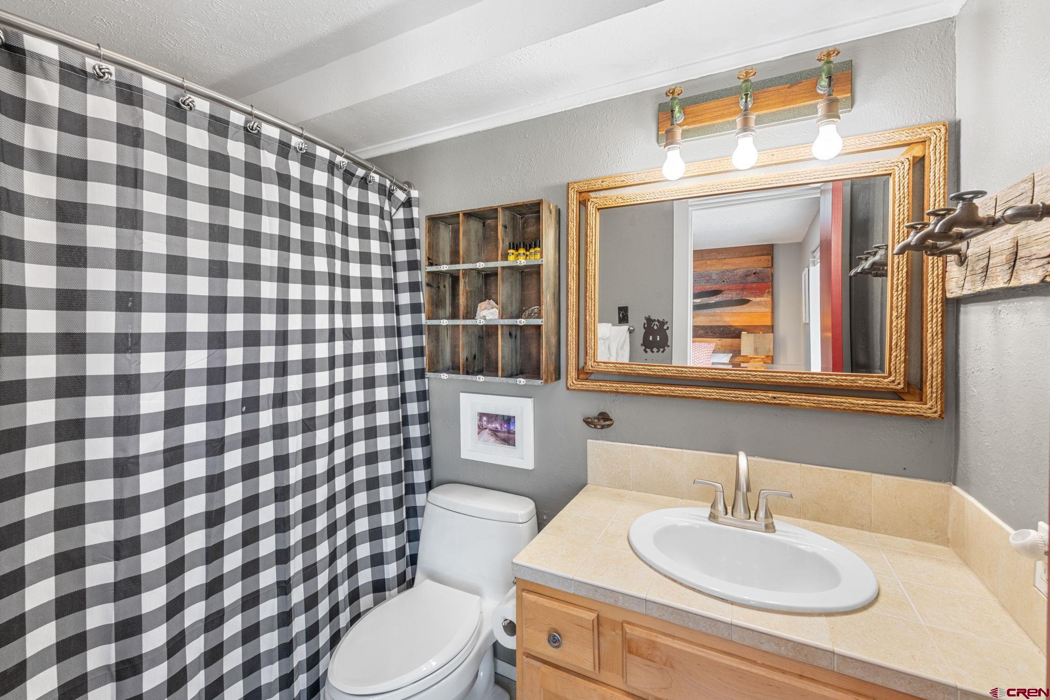 651 Gothic Road, Unit 505 Crested Butte, CO 81225 - Photo 21 of 44 a bathroom with a sink toilet and shower