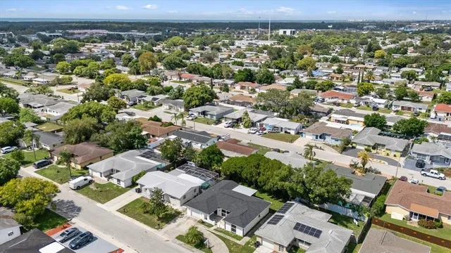an aerial view of multiple house