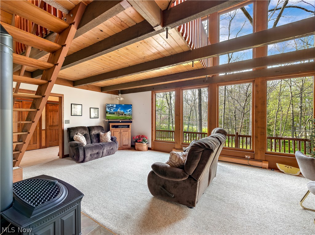 Incredible views out of the two story, floor to ceiling windows.