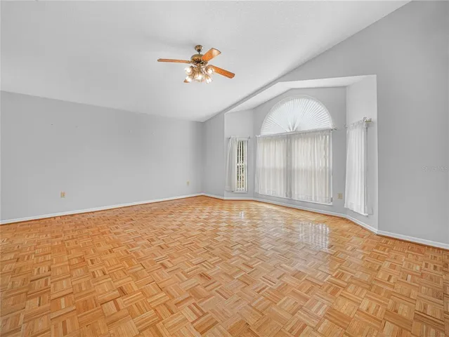 a view of an empty room and window