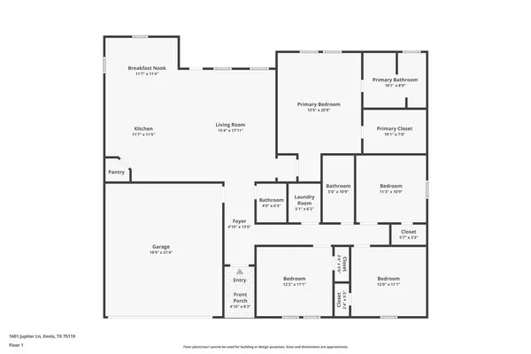 $339,800 | 1601 Jupiter Lane, Ennis, TX 75119