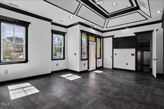 a view of a room with an empty space