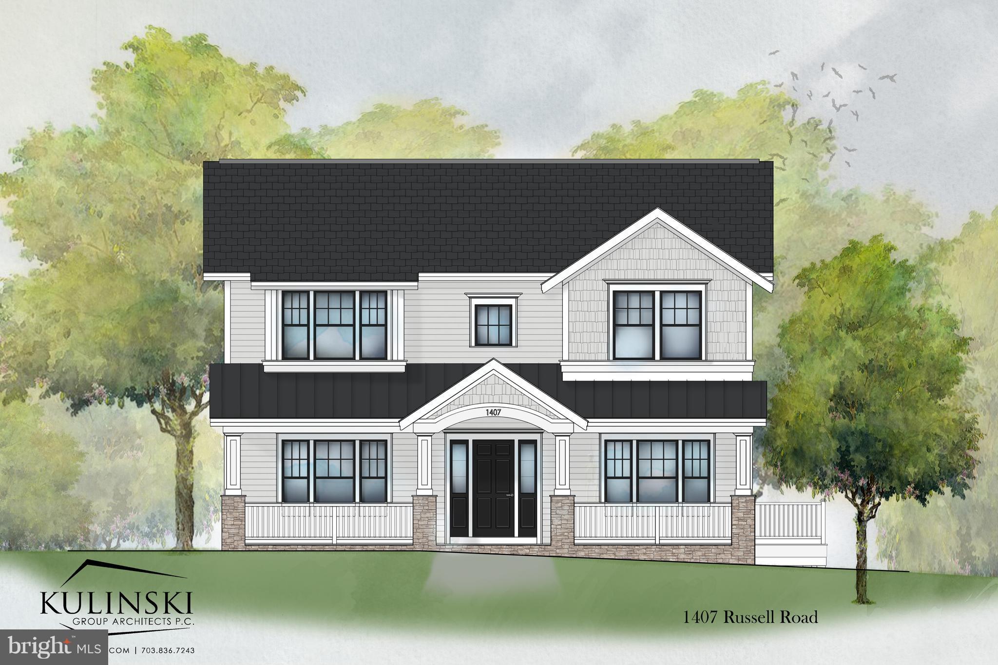 1407 Russell Road Alexandria, VA 22301 - Photo 1 of 4 Architectural Front Rendering