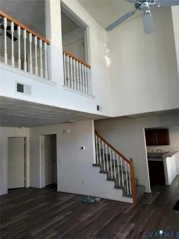 a view of entryway with stairs