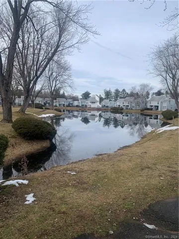 a view of a lake with houses