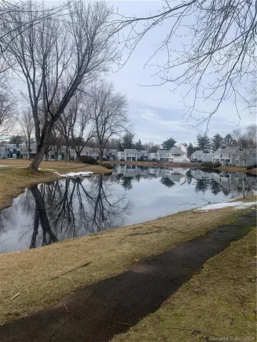 a view of outdoor space with water slide