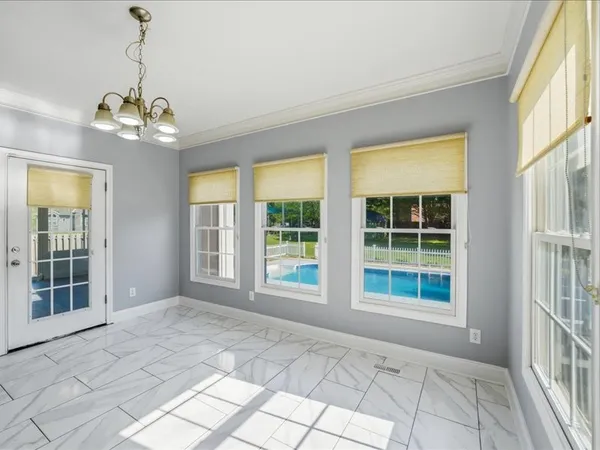 a view of an entryway with a window