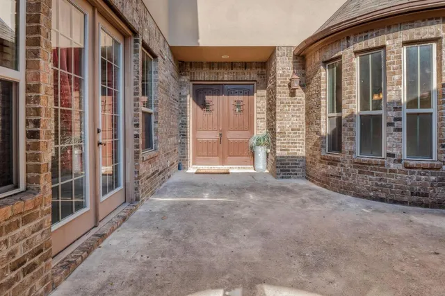 a view of front door of house