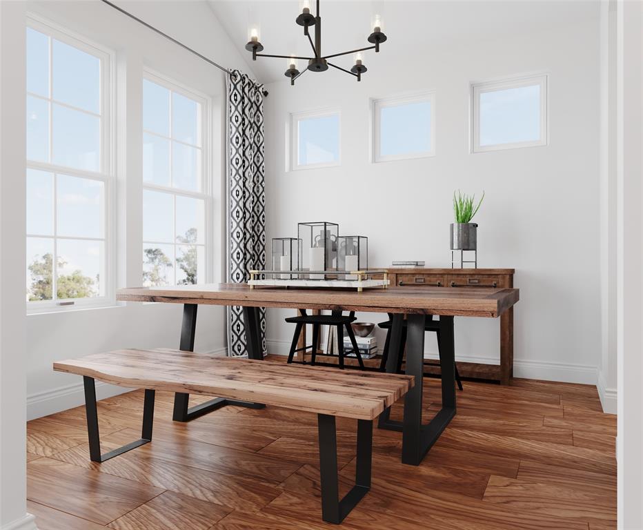 8720 Treeline Parkway Justin, TX 76247 - Photo 9 of 17 a dining room with furniture window and wooden floor