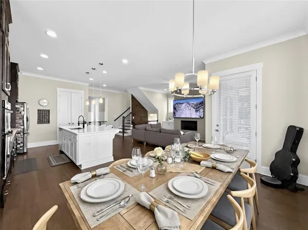 a view of a chair in wooden deck