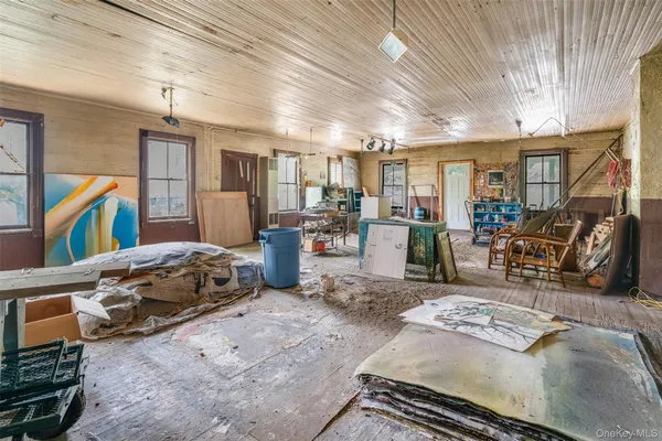 a living room filled with furniture