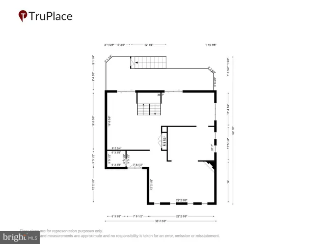 a hallway with front door and wooden floor