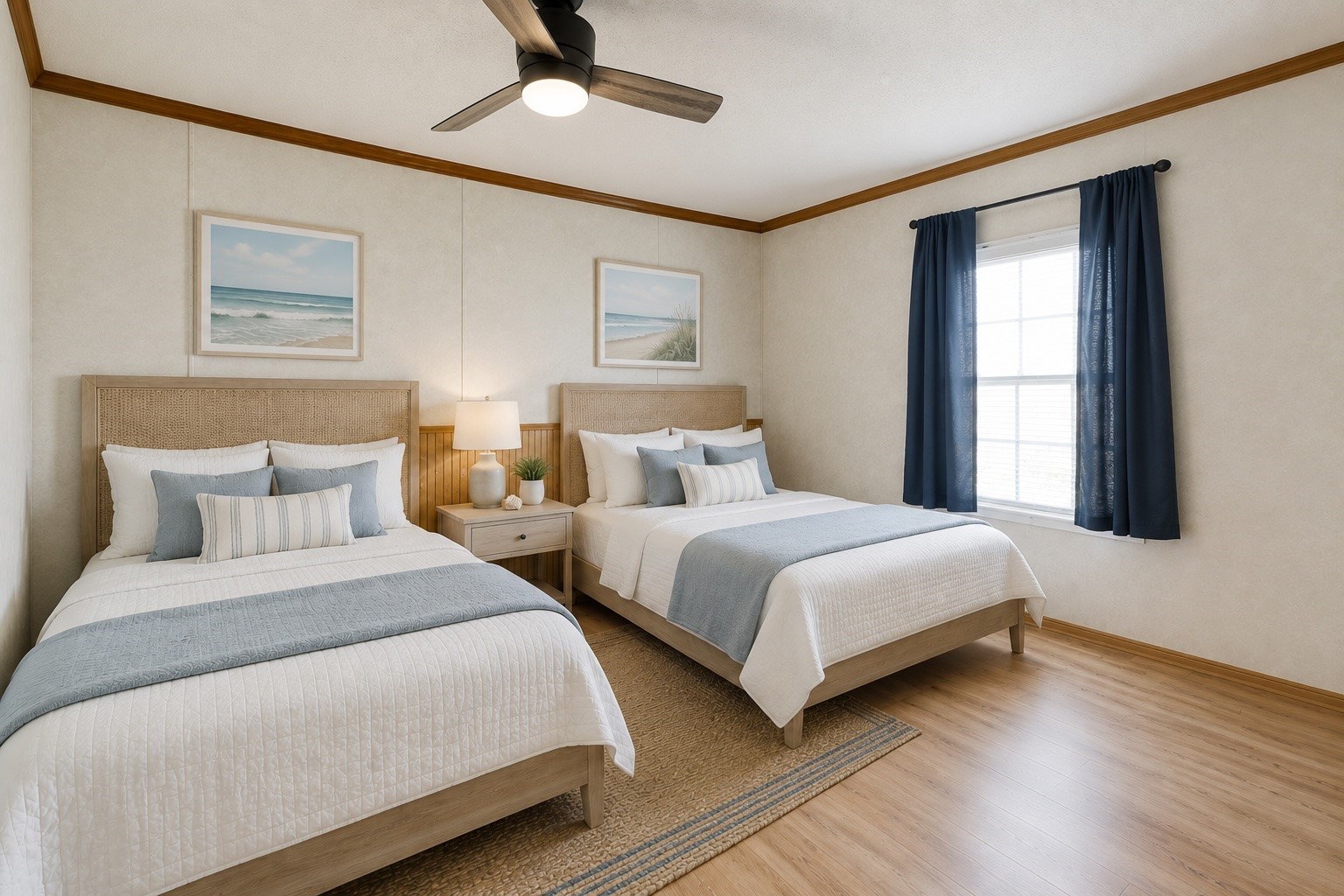 207 Vivian Road Onalaska, TX 77360 - Photo 27 of 34 a bedroom with two beds and painting on the wall