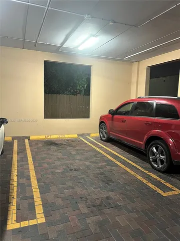 a car parked in a parking garage