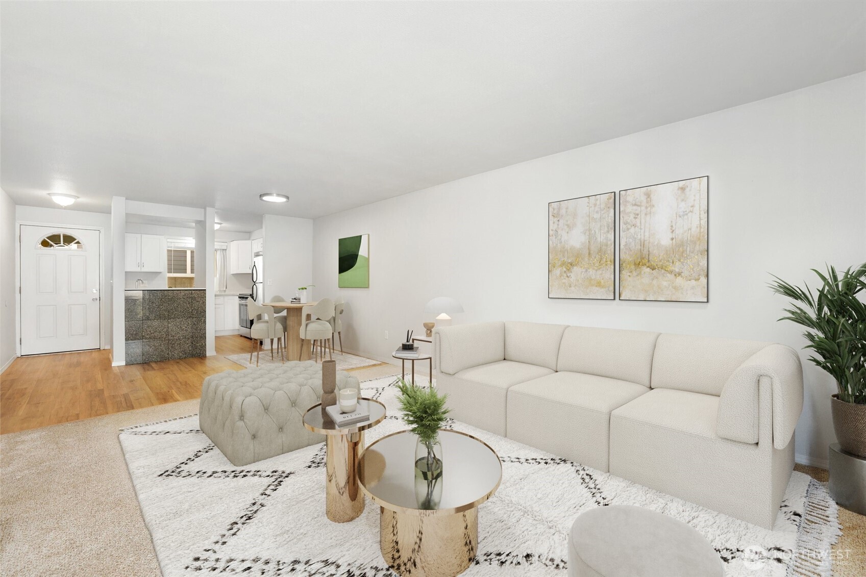1010 North J Street, Unit 2 Tacoma, WA 98403 - Photo 7 of 29 a living room with furniture potted plant and a table