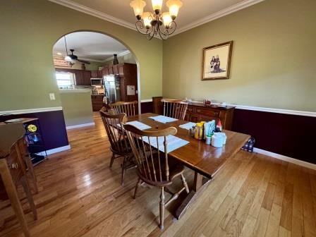 610 Rolling Meadows Lane Rickman, TN 38580 - Photo 19 of 42 a view of a dining room with furniture and chandelier