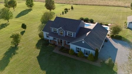 610 Rolling Meadows Lane Rickman, TN 38580 - Photo 40 of 42 an aerial view of a house with a lake view