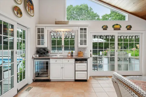 a outdoor space with furniture