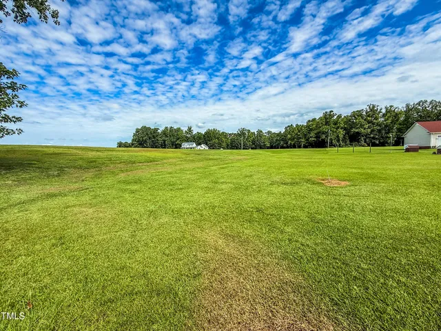 a view of an ocean from a yard