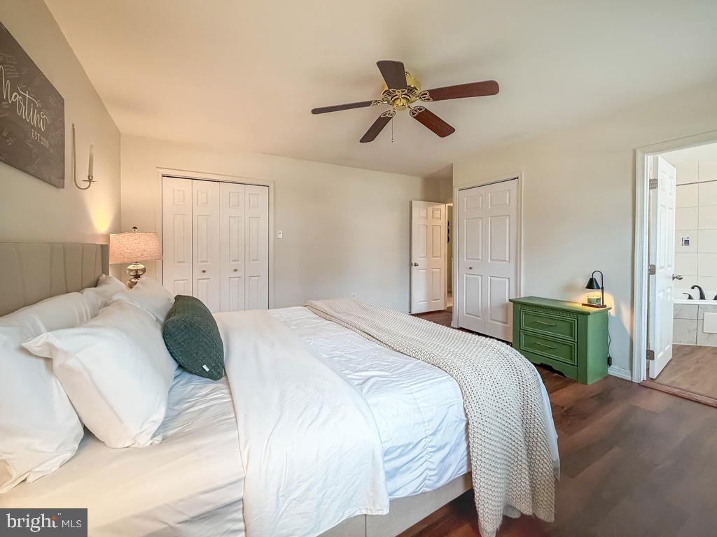 738 Bridgeview Road Feasterville-Trevose, PA 19053 - Photo 35 of 54 a bedroom with a bed and ceiling fan