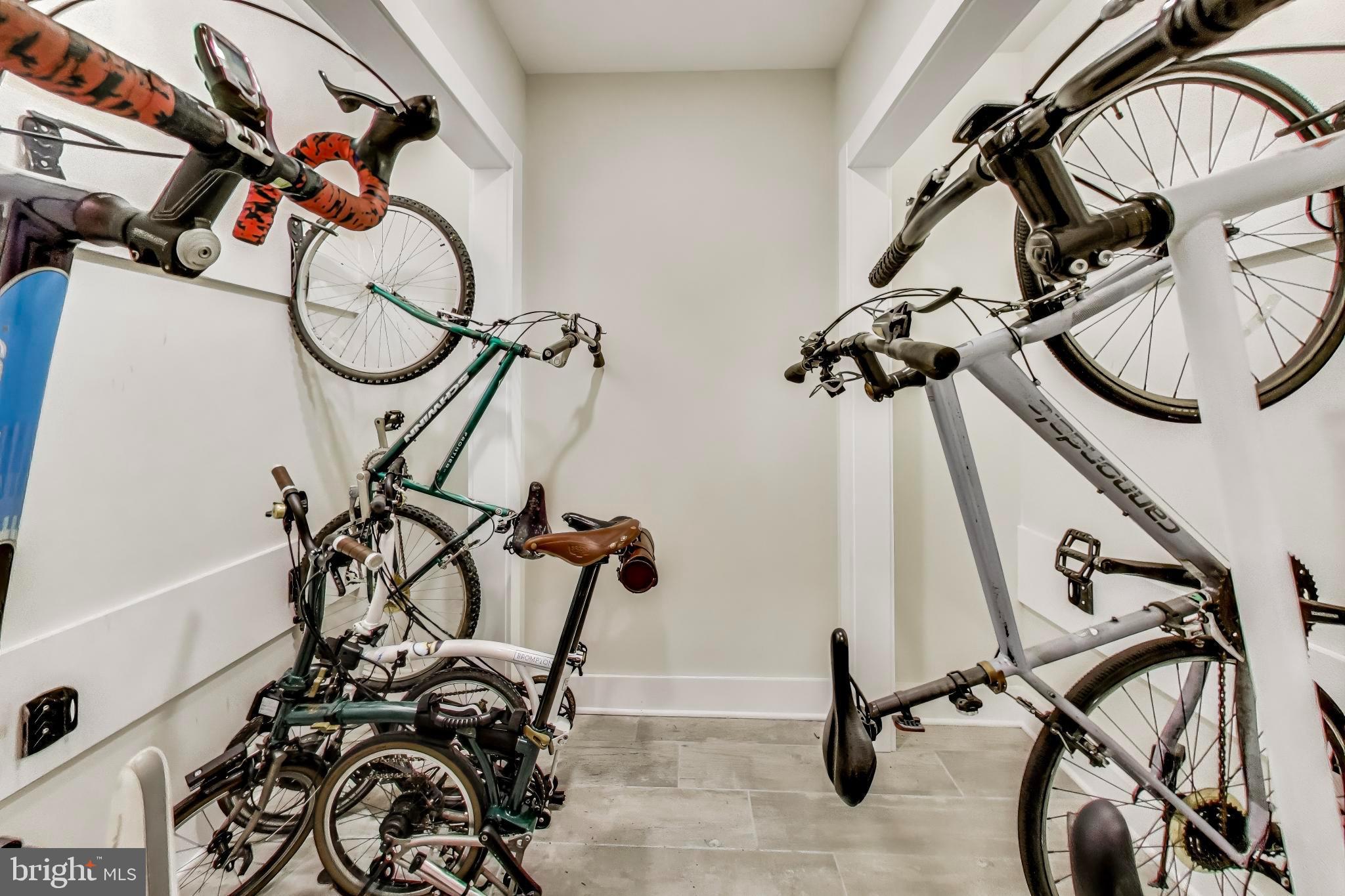 1444 Harvard Street Northwest, Unit 1 Washington, DC 20009 - Photo 14 of 19 Bikes neatly stored in a modern entryway.