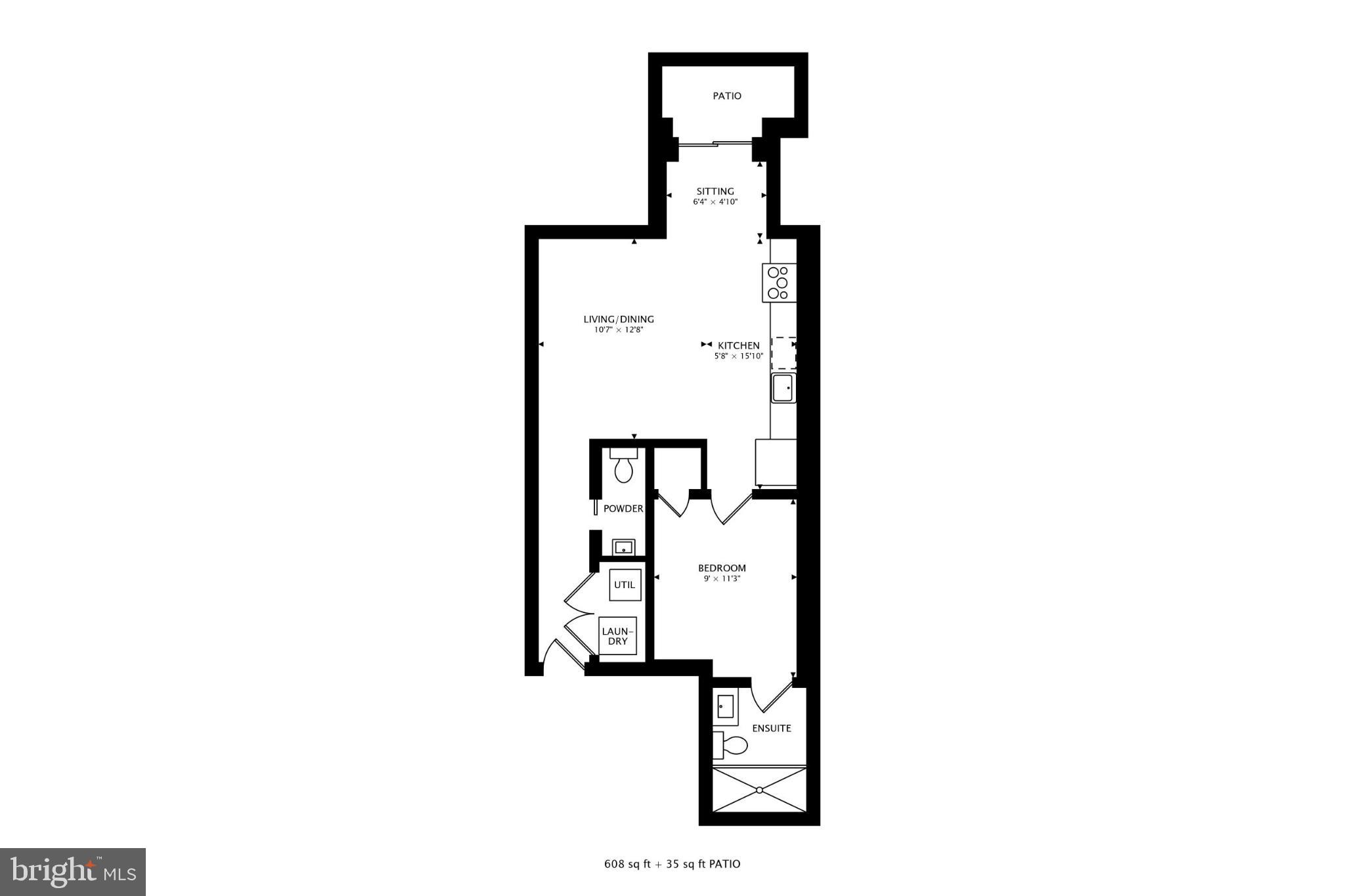 1444 Harvard Street Northwest, Unit 1 Washington, DC 20009 - Photo 19 of 19 Stylish floor plan with outdoor patio access.