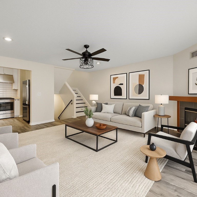 4734 Gulf Stream Court, Unit 9 Fernandina Beach, FL 32034 - Photo 14 of 32 a living room with furniture and a wooden floor