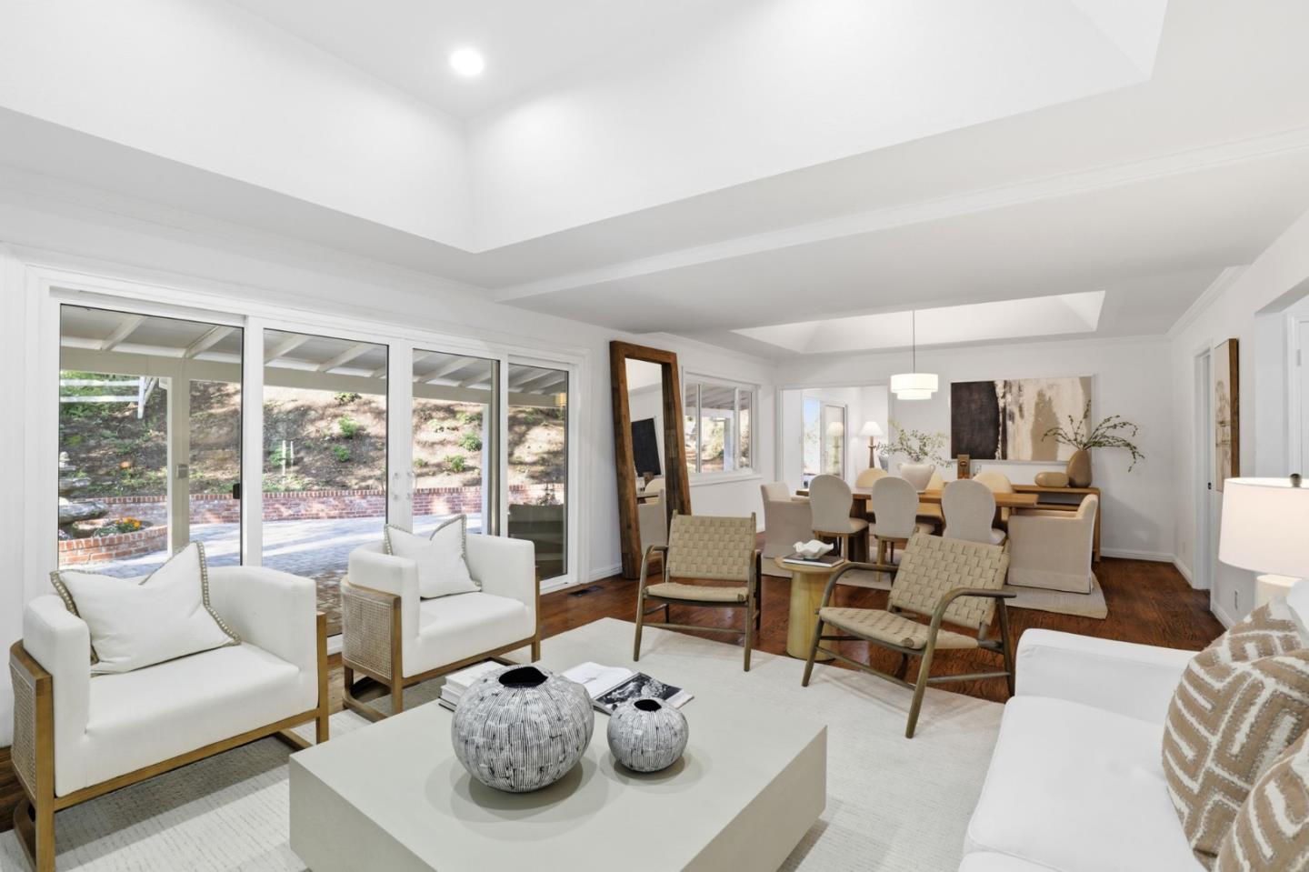 425 Summit Spring Road Woodside, CA 94062 - Photo 9 of 42 a living room with furniture and a large window