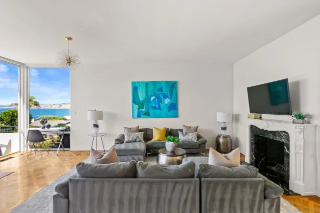 a outdoor living space with furniture