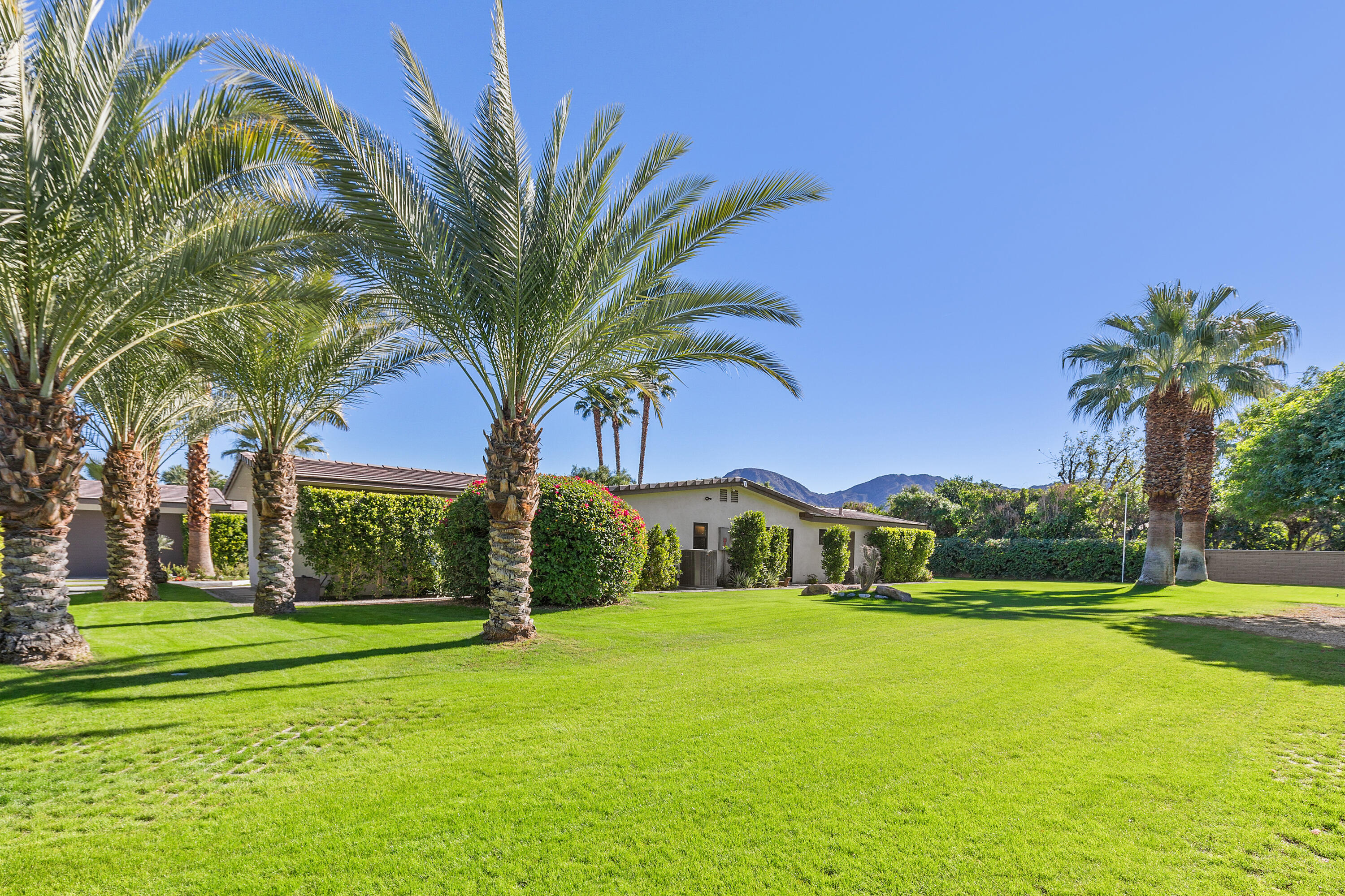 74155 Mockingbird Trail Indian Wells, CA 92210 - Photo 39 of 55 a front view of house with yard and green space