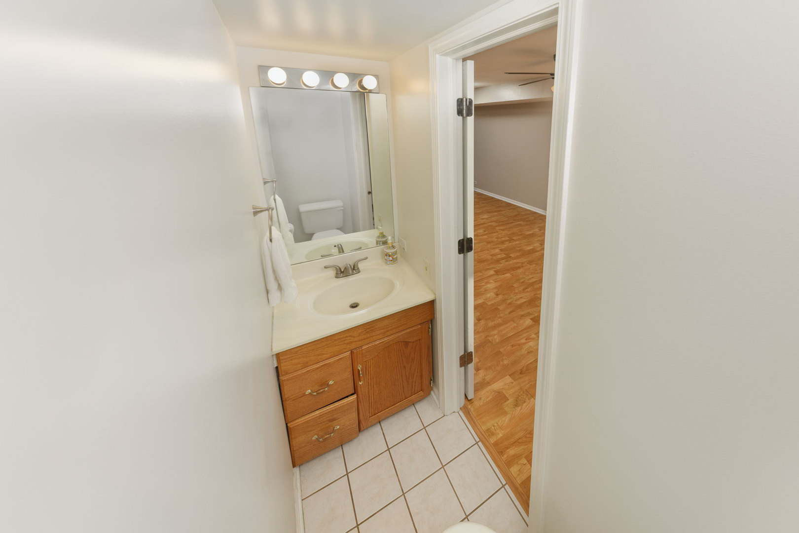 1604 Pebble Beach Circle Elgin, IL 60123 - Photo 11 of 37 a bathroom with a sink and a mirror