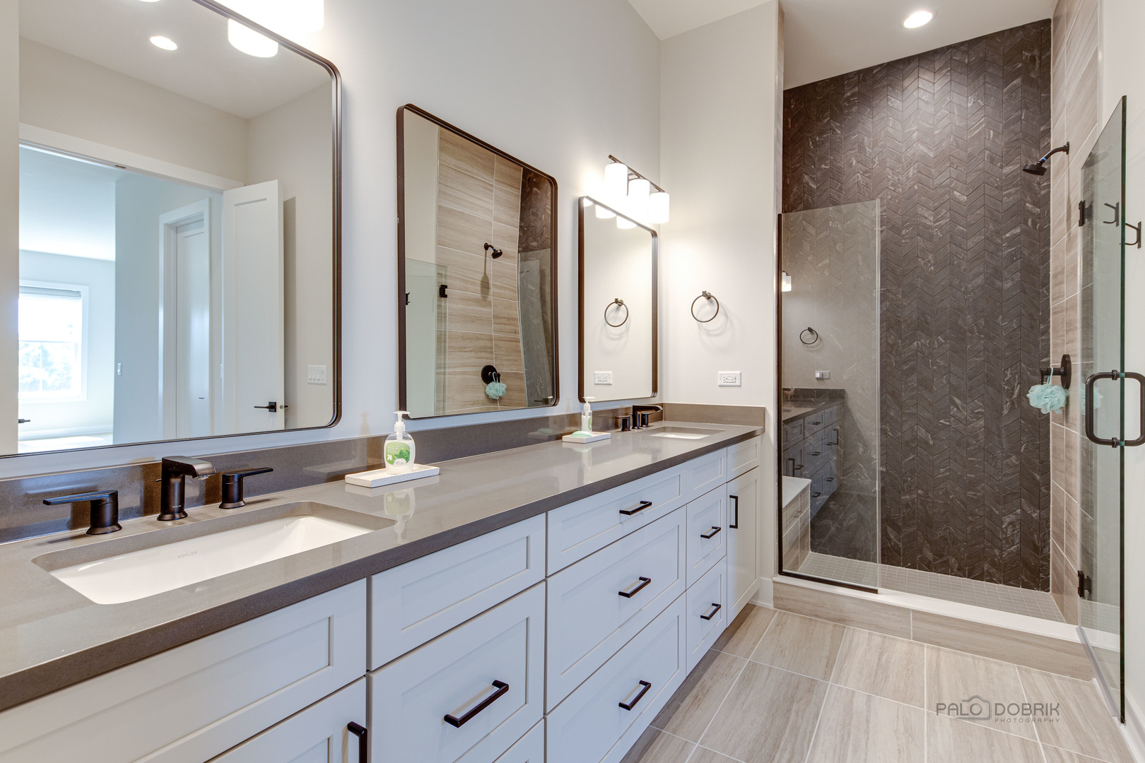 3531 South Riding Ridge Elgin, IL 60124 - Photo 21 of 36 a bathroom with a granite countertop sink mirror and double