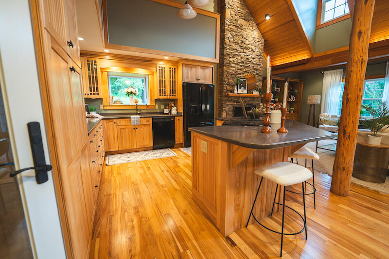 1423 North Fork Road Stuart, VA 24171 - Photo 14 of 78 a kitchen with a sink appliances and wooden floor