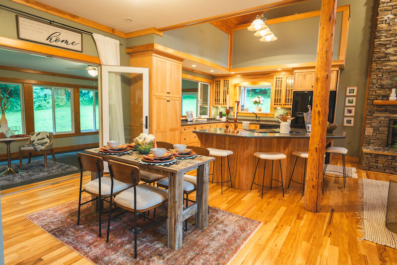 1423 North Fork Road Stuart, VA 24171 - Photo 15 of 78 a view of a dining room with furniture window and wooden floor